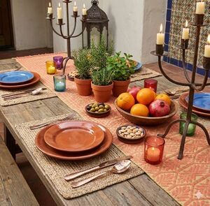 Handmade OAXACAN Table Bed Console Dresser Runner Embroidery Geometric Linens